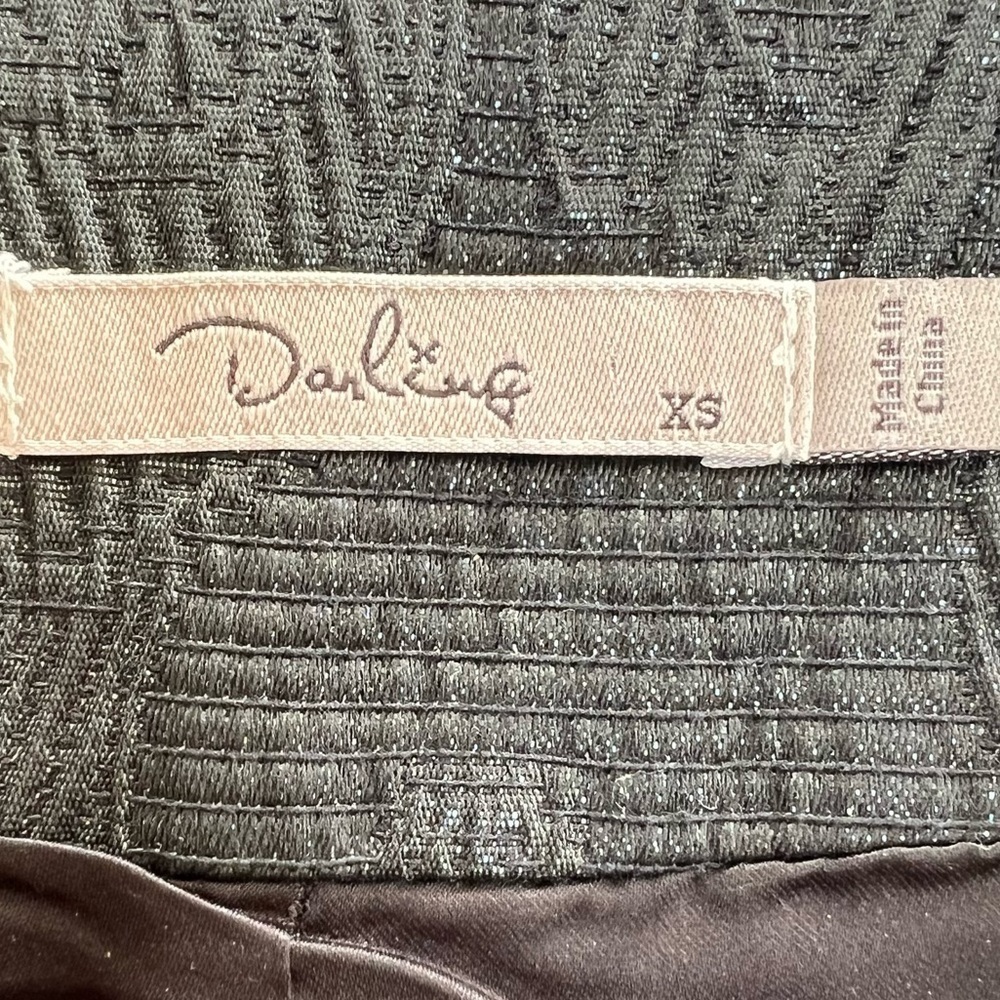 Darling Black Metallic Jacquard Shorts - Size XS - Picture 5 of 6